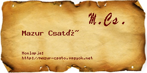 Mazur Csató névjegykártya